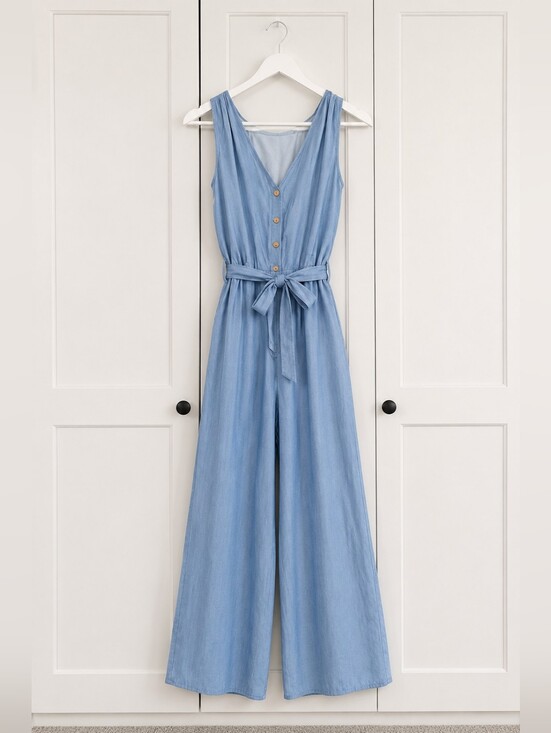 Cupshe Pants - Chambray Cotton Jumpsuit.  NWT